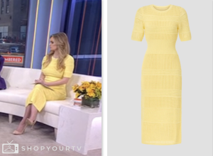 Outnumbered: February 2025 Kaylee McGhee White's Yellow Knit Midi Dress