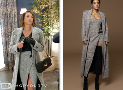 Dr. Nicole Dupree Richardson, Daphnee Duplaix, grey tweed coat and skirt, beyond the gates