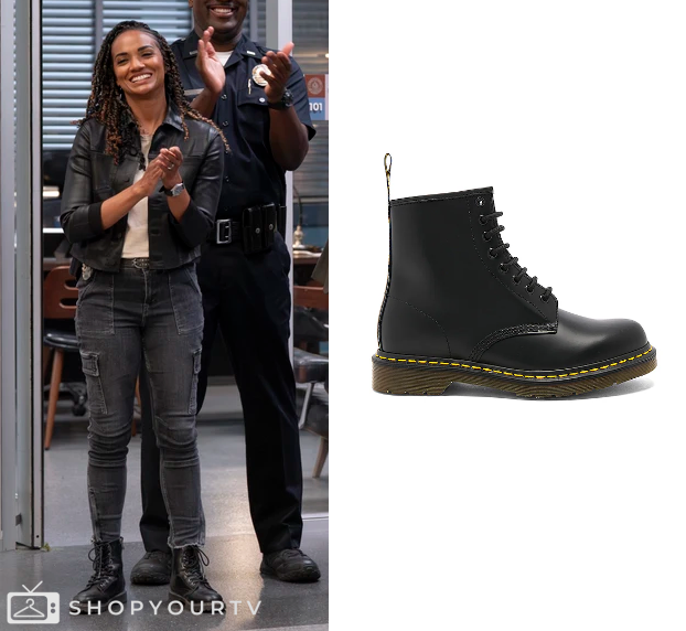 The Rookie: Season 7 Episode 7 Nyla's Black Combat Boots | Shop Your TV