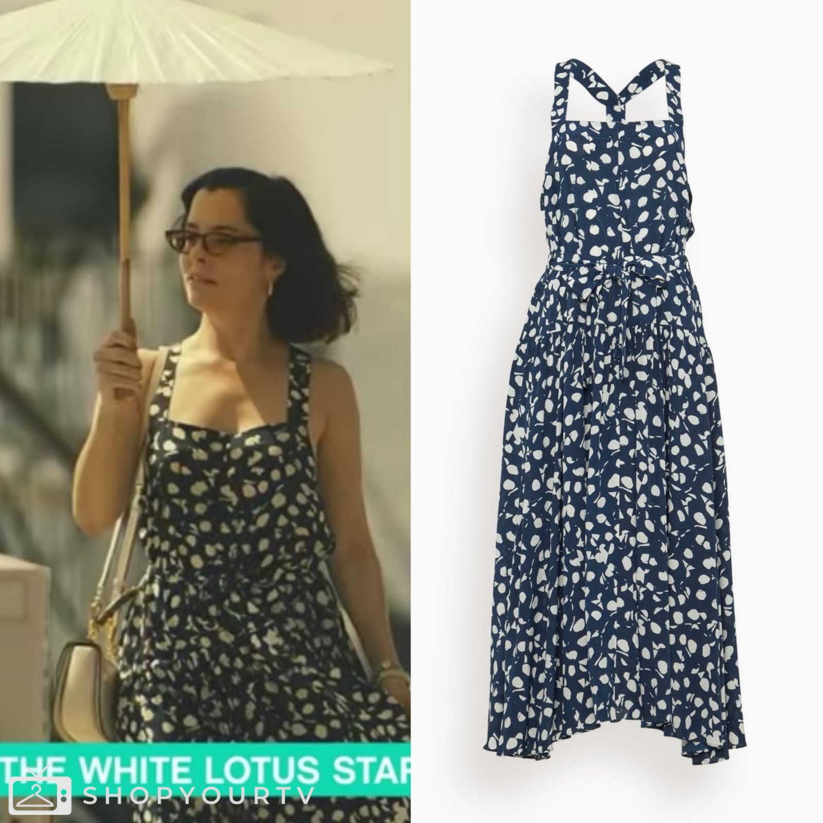 This Morning: February 2025 Victoria Ratliff’s Navy Printed Dress ...