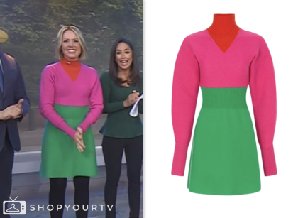 the today show, dylan dreyer, colorblock sweater dress