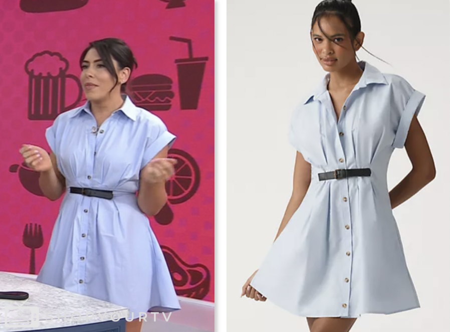 The Today Show: March 2025 Katie Stilo's Blue Belted Mini Shirt Dress ...