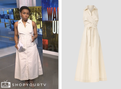 Zinhle Essamuah, nbc news daily, ivory twist shirt dress