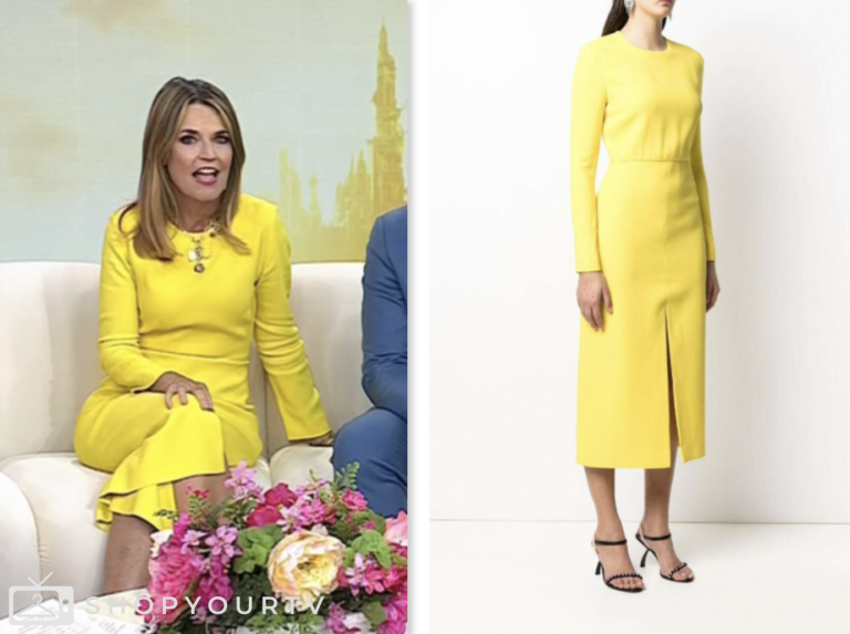 The Today Show: March 2025 Savannah Guthrie's Yellow Midi Dress | Shop