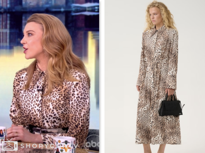 Natalie Dormer, the view, leopard shirt dress