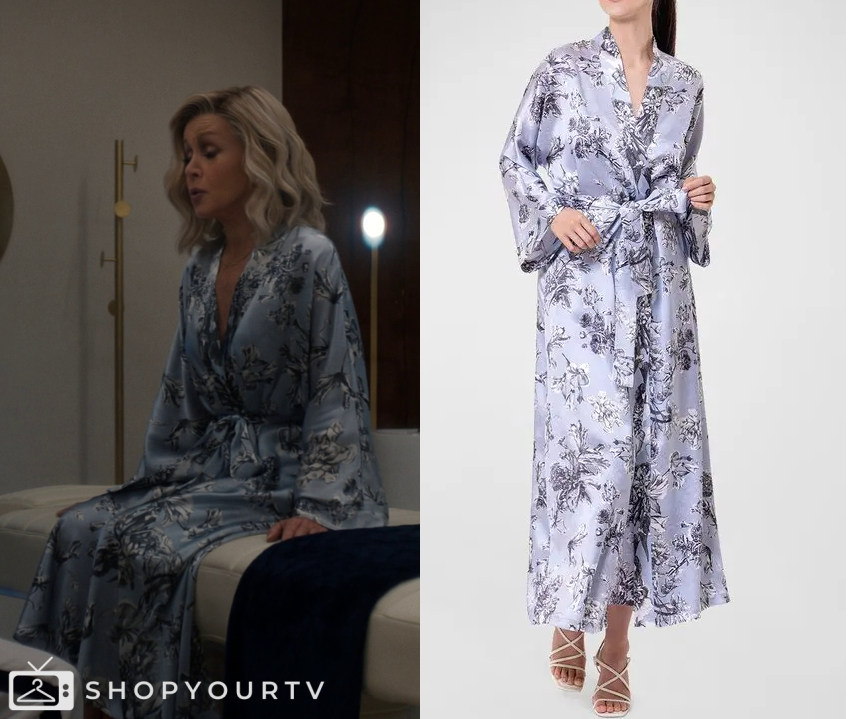 Doctor Odyssey: Season 1 Episode 12 Blue Floral Silk Robe | Shop Your TV