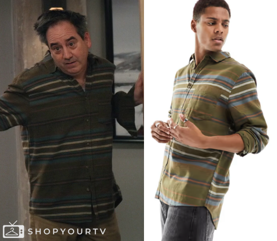 Cw Longbottom Mythic Quest: Season 4 Episode 7 CW's Green Striped Shirt | Shop Your TV