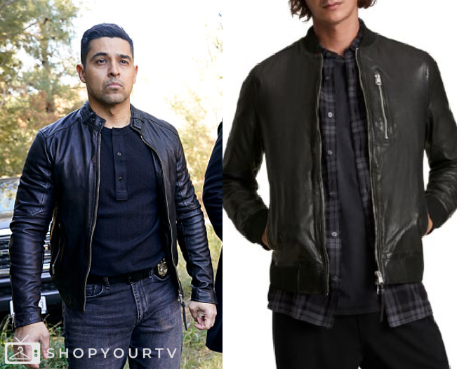 NCIS: Season 22 Episode 15 Nick's Black Leather Bomber Jacket | Shop ...