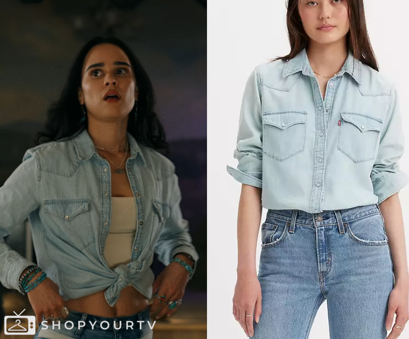 Ellie Ransome Ransom Canyon: Season 1 Episode 3 Ellie's Denim Shirt | Shop Your TV