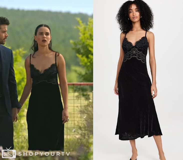 Ellie Ransome Ransom Canyon: Season 1 Episode 10 Ellie's Velvet Lace Dress - | TV ...