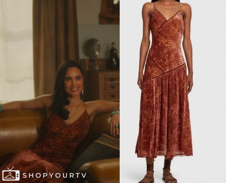 Ellie Ransome Ransom Canyon: Season 1 Episode 2 Ellie's Printed Orange Dress | Shop ...