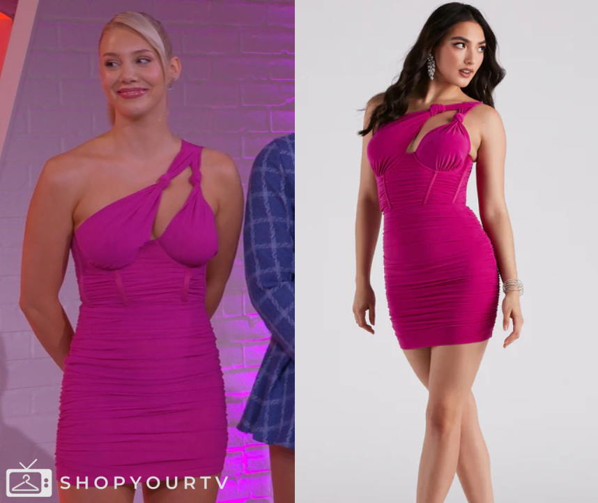 Pop The Balloon Live Season 1 Episode 1 Louise s One Shoulder Mini pop-the-balloon-live-season-1-episode-1-louise-s-one-shoulder-mini