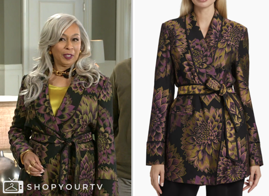 beyond the gates, jacquard wrap jacket, anita dupree, Tamara Tunie