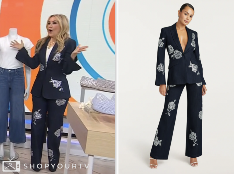 The Today Show: April 2025 Chassie Post's Denim Floral Blazer and Pant ...