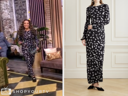 the view, black and white printed mesh dress, sunny hostin