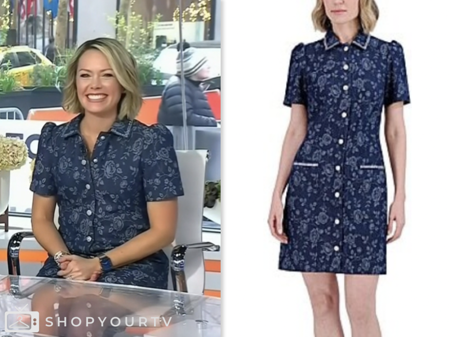 access hollywood, denim embellished mini dress, dylan dreyer