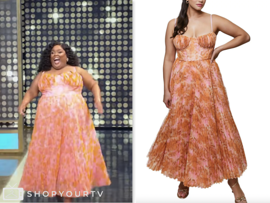 tamron hall show, orange floral dress, Danielle Pinnock