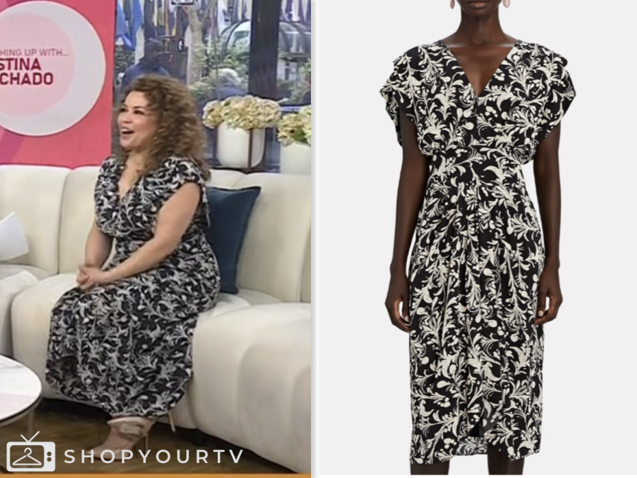 the today show, black and white floral dress, Justina Machado