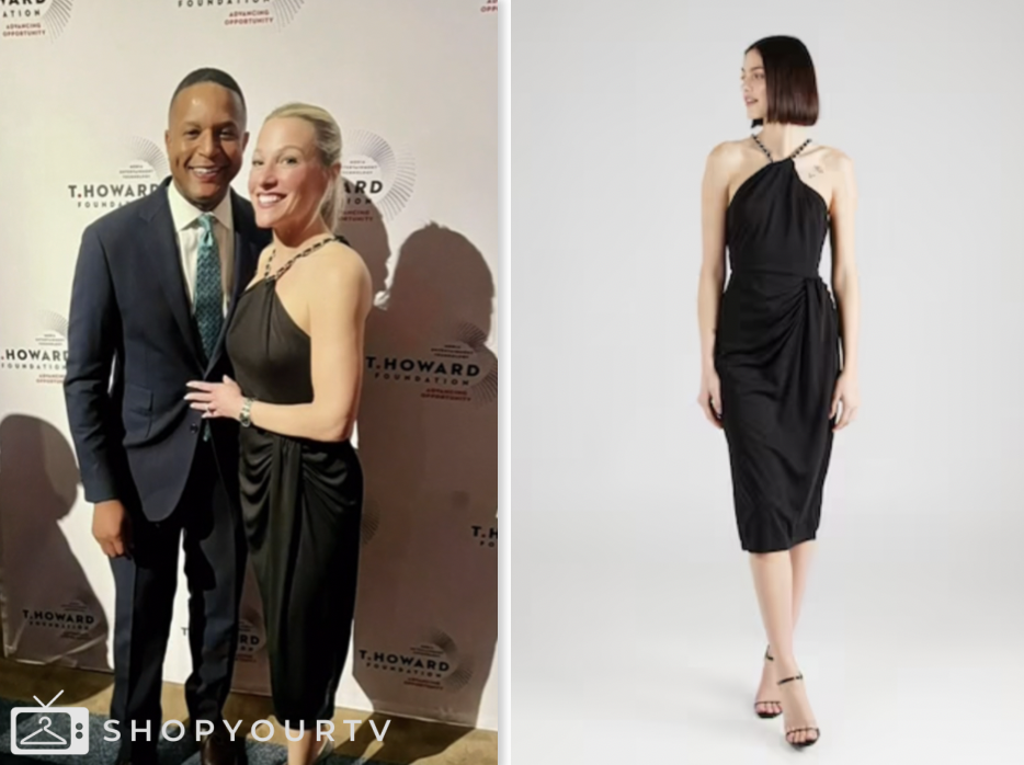the today show, black chain halter dress, Lindsay Czarniak