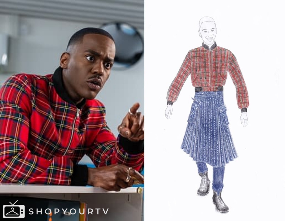 Red Doctor Doctor Who: Season 15 Episode 1 The Doctor's Red Plaid Jacket | Shop ...