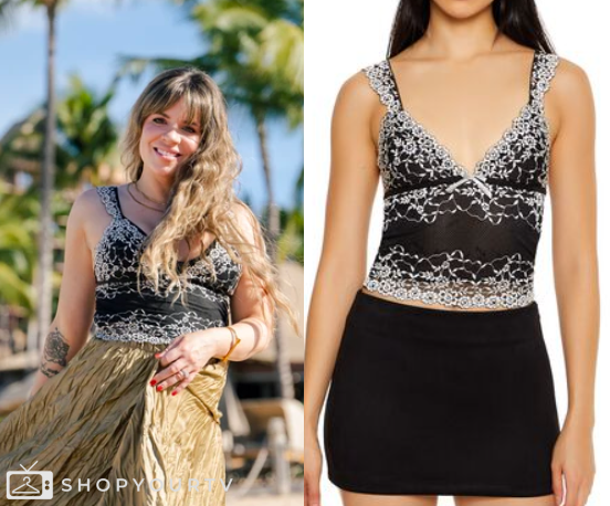 American Idol: Season 23 Episode 10 Drew Ryn's Black Lace Trim Top ...