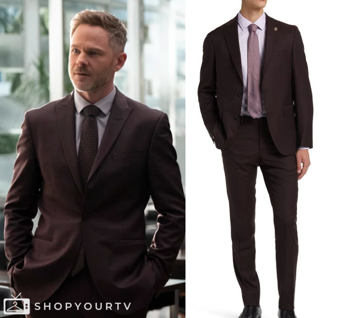 The Rookie: Season 7 Episode 13 Wesley's Burgundy Suit Set | Shop Your TV
