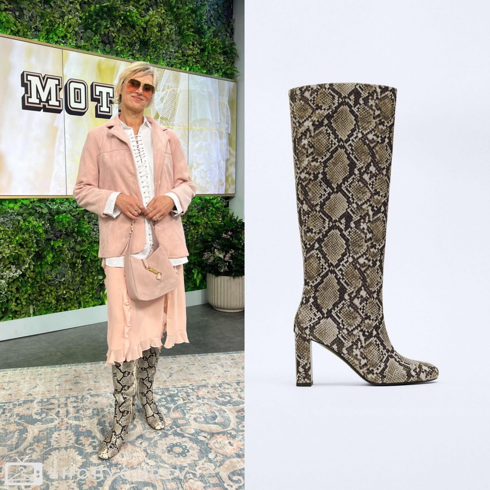 The Social: April 2025 Grey Animal Print Boots | Shop Your TV