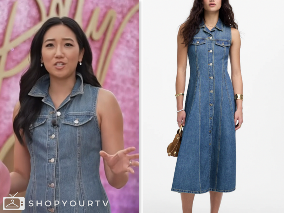 kathy park, the today show, denim midi shirt dress