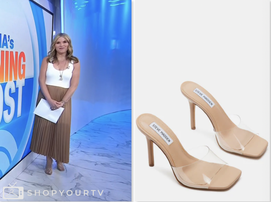 jenna bush hager, clear sandals heels, the today show