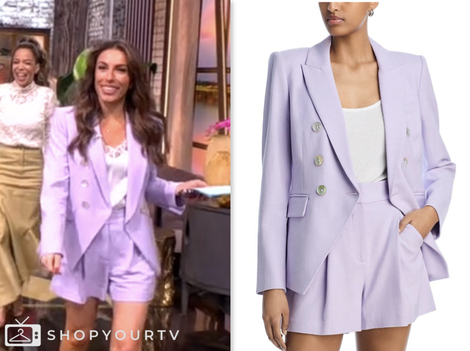 the view, purple blazer and shorts, alyssa farah griffin