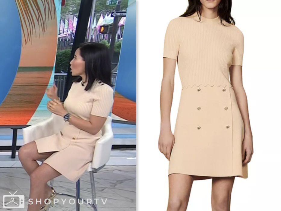the today show, vicky nguyen, beige knit dress