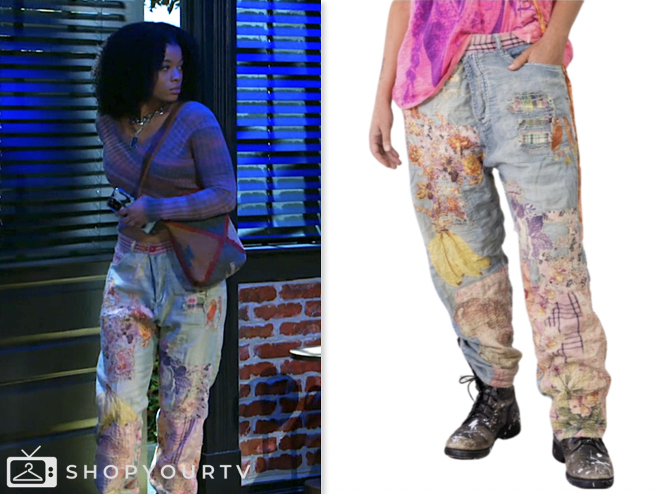 beyond the gates, patchwork jeans, eva thomas, Ambyr Michelle