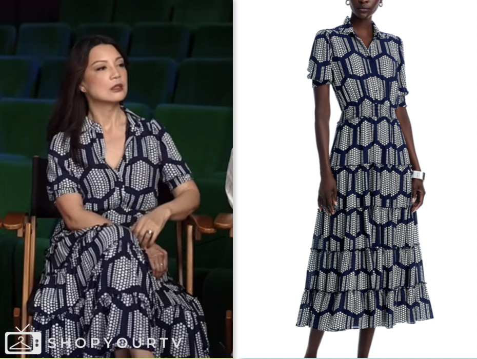 Ming-Na Wen, the today show, printed midi dress