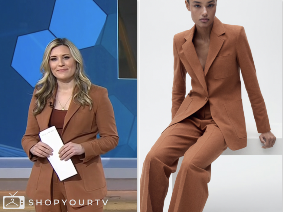 The Today Show: May 2025 Erin McLaughlin's Rust Orange Linen Blazer and ...