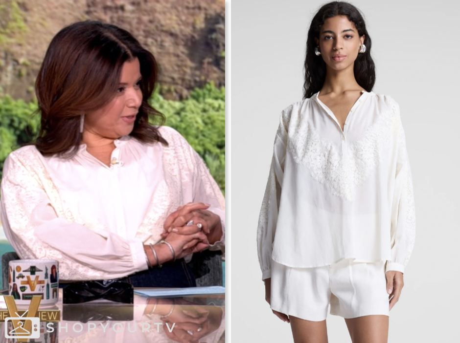 the view, white lace blouse, ana navarro