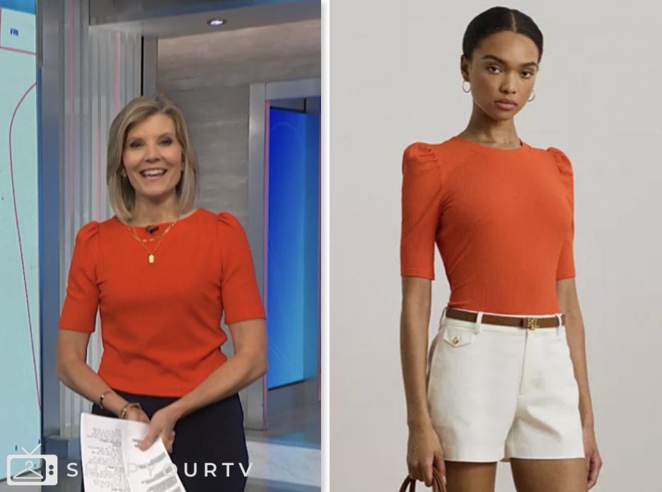 nbc news daily, orange knit top, kate snow