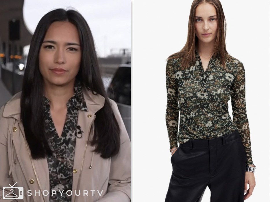 emilie ikeda, the today show, floral printed collar top