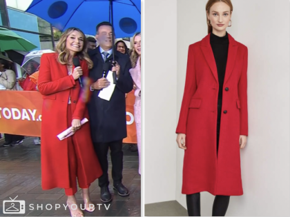 the today show, red coat, savannah guthrie