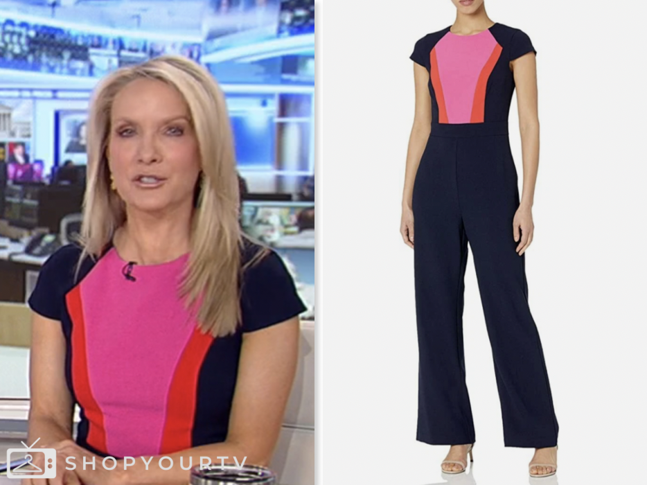 colorblock jumpsuit, america's newsroom, dana perino, fox news fashion
