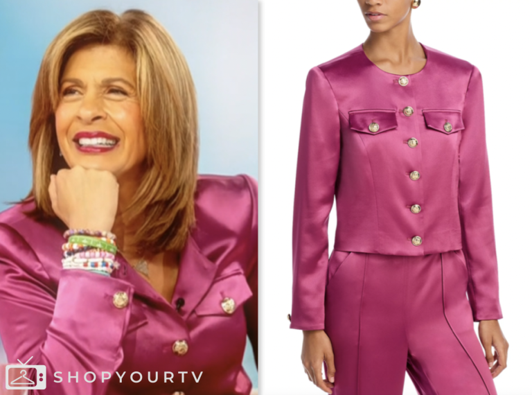 the today show, pink satin jacket, hoda kotb