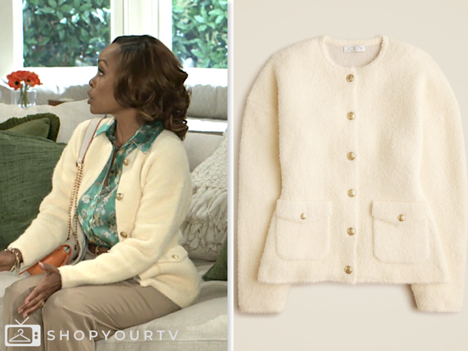 beyond the gates, ivory cardigan, Maria Howell, Tracy Tyler