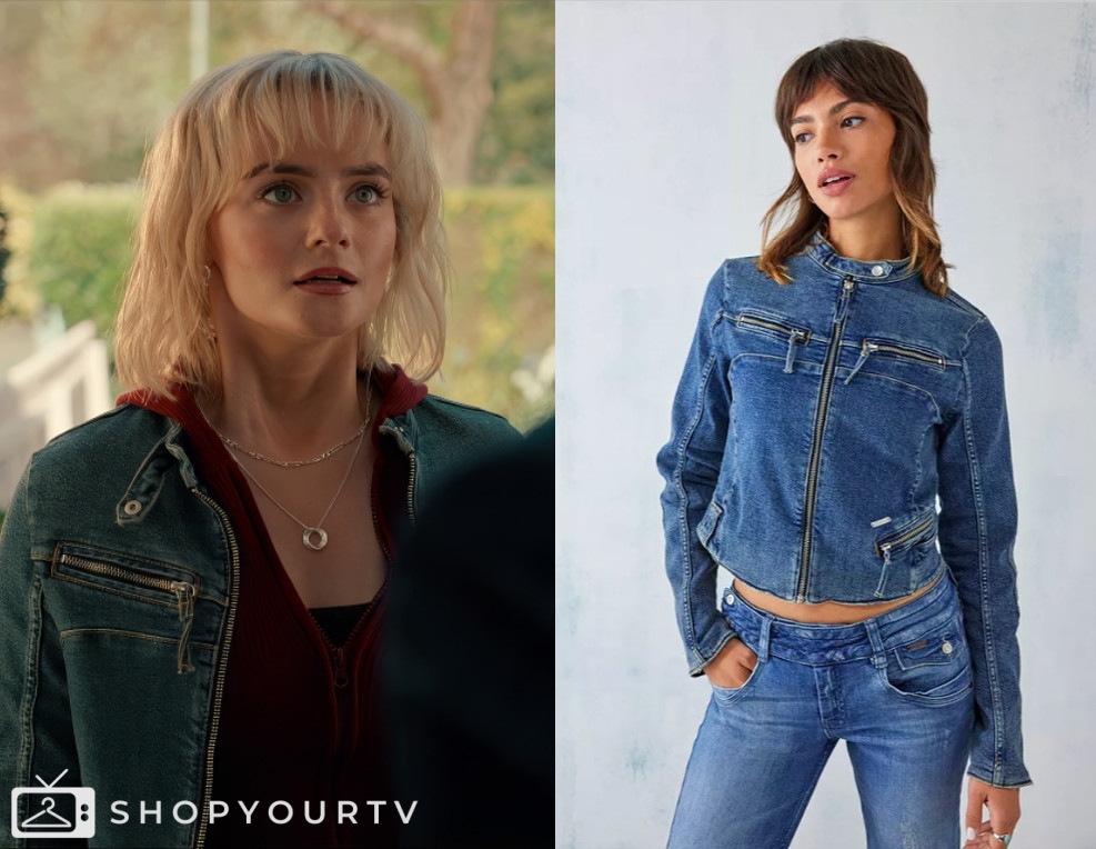 Denim Ruby Doctor Who: Season 15 Episode 7 Ruby's Denim Moto Jacket | Shop Your TV