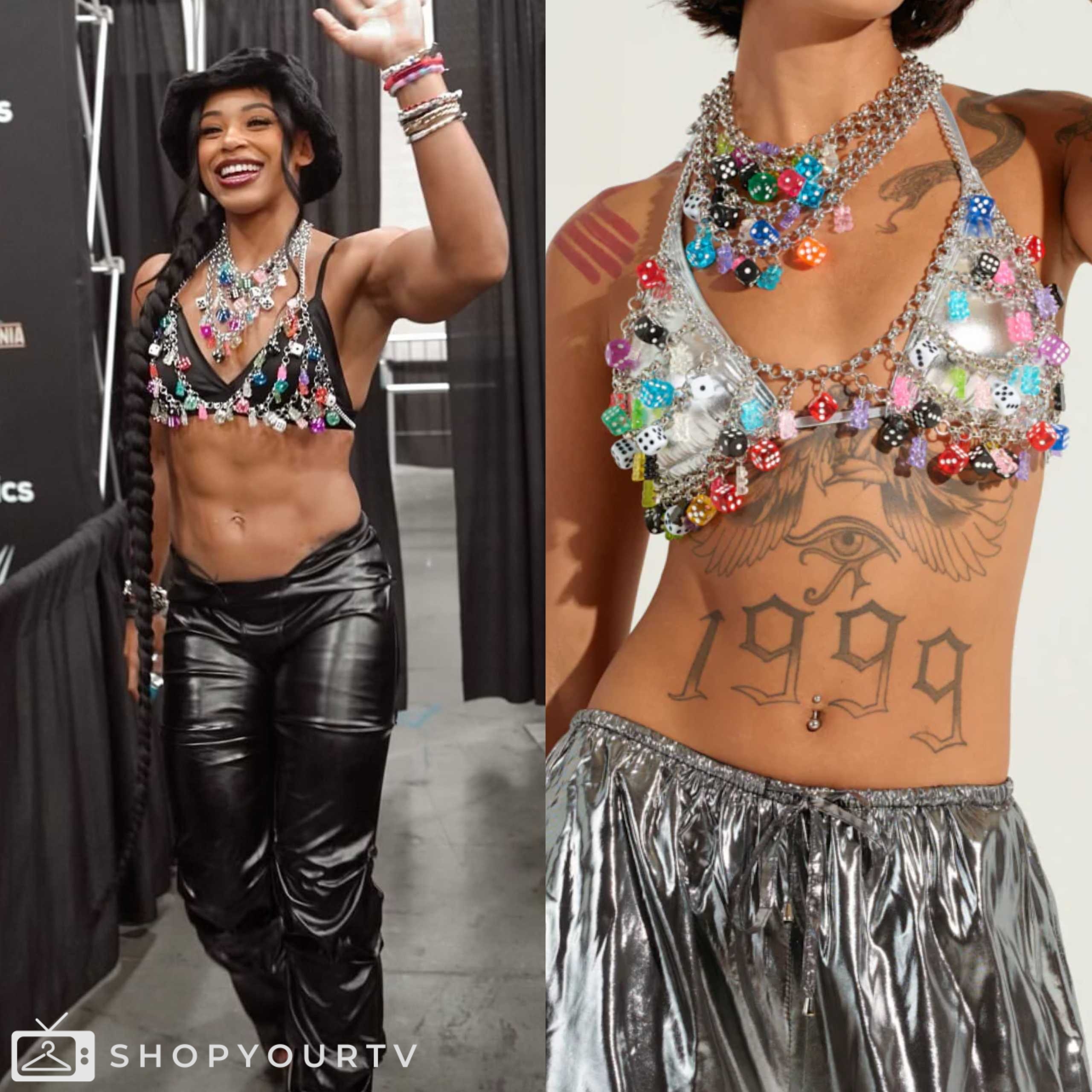 WWE World April 2025: Bianca's Dice Chain Bra | Shop Your TV