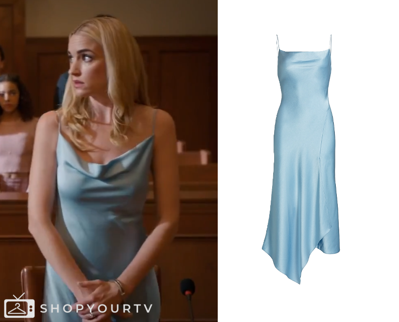 Ginny and Georgia: Season 3 Episode 1 Georgia's Silk Blue Dress | Shop Your TV Ginny and Georgia: Season 3 Episode 1 Georgia's Silk Blue Dress | Shop Your TV