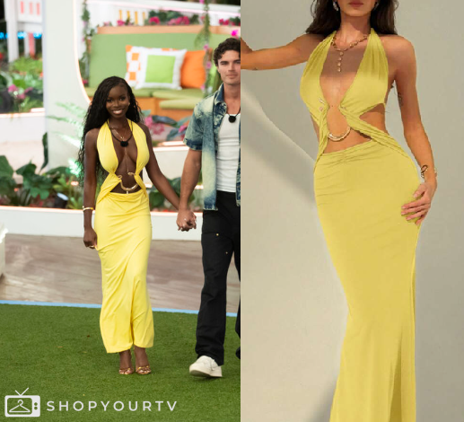 Love Island USA: Season 7 Episode 22 Yellow Ring Dress | Shop Your TV