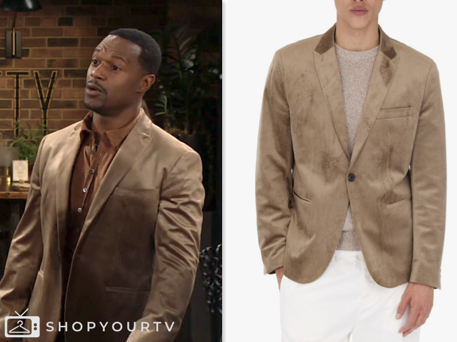the young and the restless, velvet blazer, Jermaine Rivers, Damian Kane