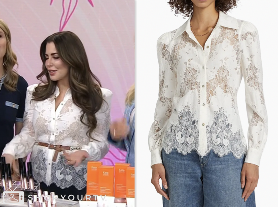 the today show, jenna and friends, white lace shirt, bobbie thomas