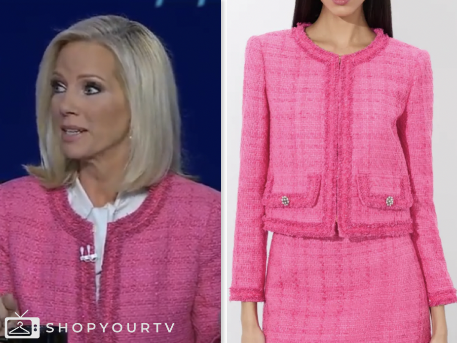 the five, pink tweed jacket, shannon bream, fox news fashion