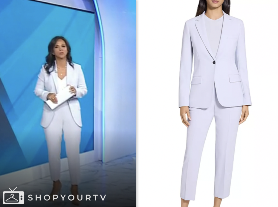 laura jarrett, the today show, light blue blazer and pant suit