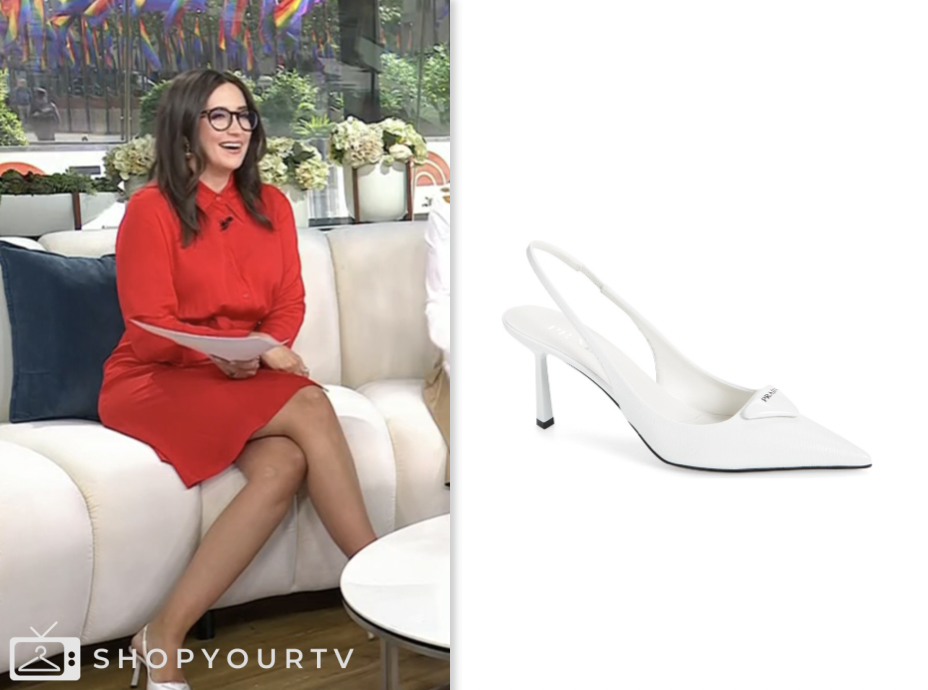 savannah sellers, the today show, white slingback heels